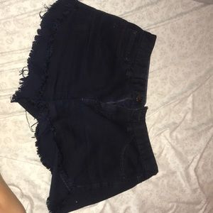 Free people dark wash denim shorts